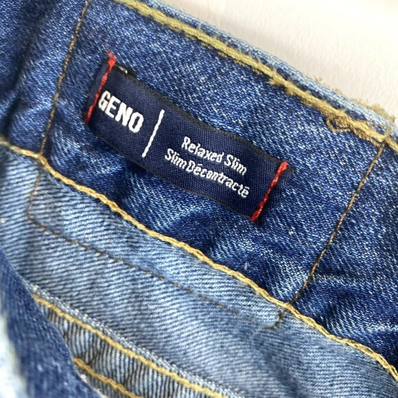 True Religion Jeans Mens 38x33 Geno Relaxed Slim Denim Distressed Flap Pockets - Picture 4 of 5